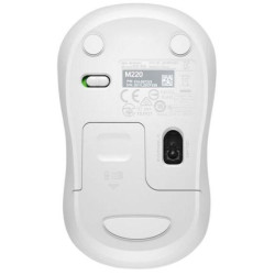 MOUSE USB OPTICAL WRL M220/SILENT WH 910-006128 LOGITECH