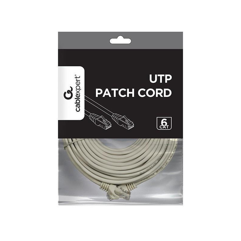 PATCH CABLE CAT6 UTP 10M/GREY PP6U-10M GEMBIRD