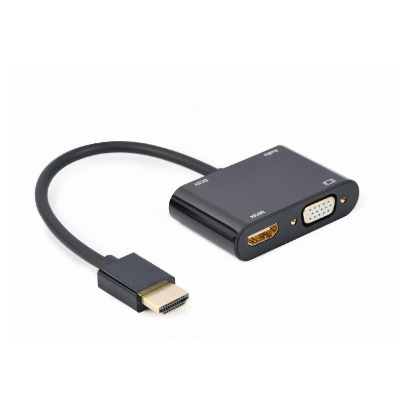I/O ADAPTER HDMI TO HDMI/VGA/A-HDMIM-HDMIFVGAF-01 GEMBIRD