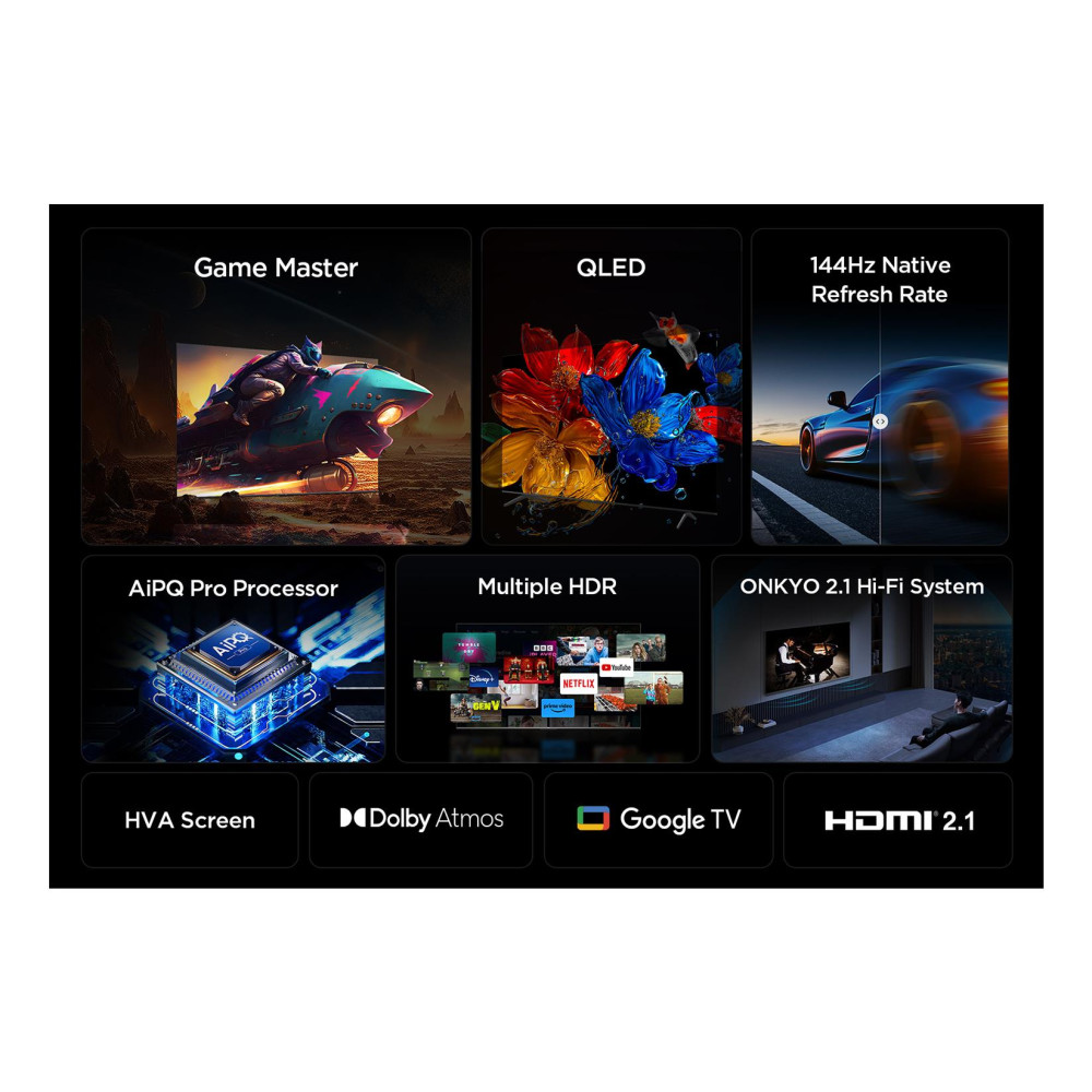 TV Set TCL 65 " 4K Ultra HD 3840 x 2160 pixels Flat 16:9 QLED 65P8K