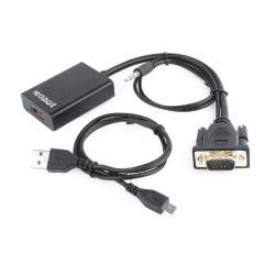 I/O ADAPTER VGA TO HDMI/A-VGA-HDMI-01 GEMBIRD