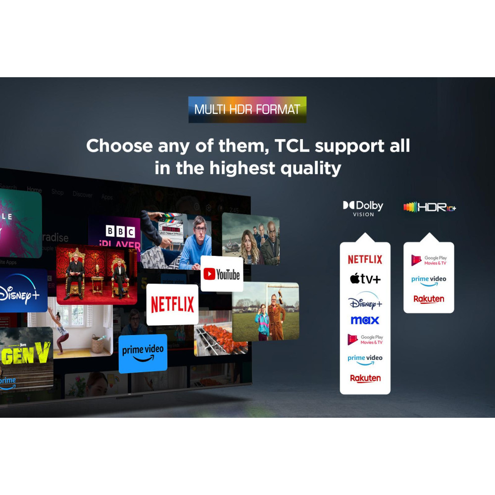 TV Set TCL 55 " 4K Ultra HD 3840 x 2160 pixels Flat 16:9 DLED 55V6C