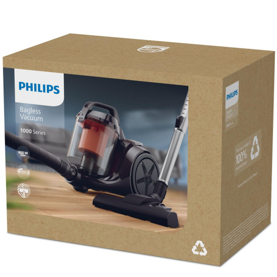 Vacuum Cleaner PHILIPS Input power 800 W Dust capacity 1.3 L Cylinder vacuum Cleaning type Dry Dust container Bagless Colour Black XB1142/10