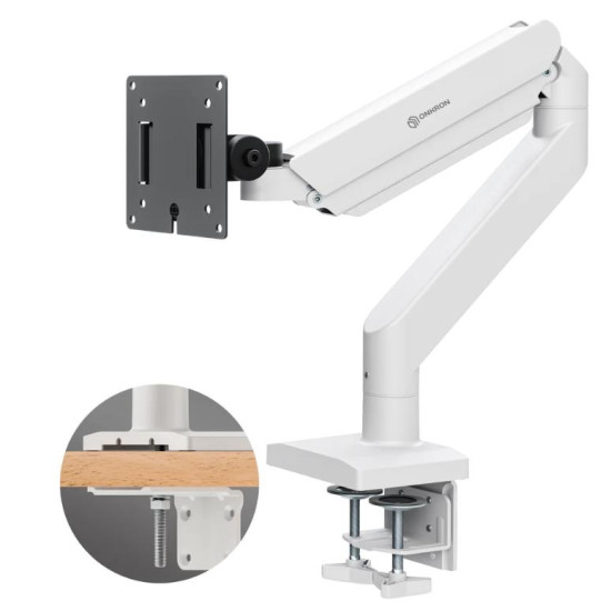 MONITOR ACC DESK MOUNT/15-42" BLK/WHT G110-BW ONKRON
