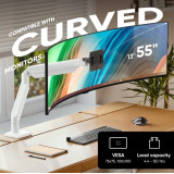 MONITOR ACC DESK MOUNT/15-42" BLK/WHT G110-BW ONKRON