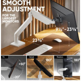 MONITOR ACC DESK MOUNT/15-42" BLK/WHT G110-BW ONKRON