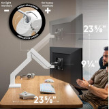 MONITOR ACC DESK MOUNT/15-42" BLK/WHT G110-BW ONKRON
