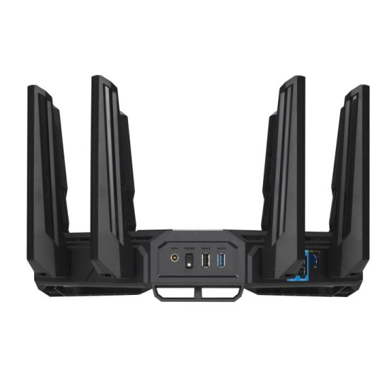 Wireless Router ASUS Wireless Router 19000 Mbps Wi-Fi 6 Wi-Fi 7 IEEE 802.11a IEEE 802.11b IEEE 802.11g IEEE 802.11n IEEE 802.11ac IEEE 802.11ax USB 2.0 USB 3.2 1x10/100/1000M 1x2.5GbE 1x10GbE Number of antennas 8 GT-BE19000