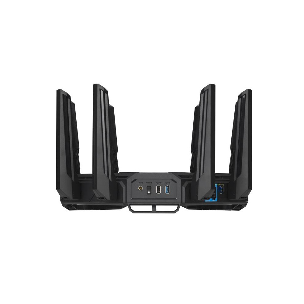 Wireless Router ASUS Wireless Router 19000 Mbps Wi-Fi 6 Wi-Fi 7 IEEE 802.11a IEEE 802.11b IEEE 802.11g IEEE 802.11n IEEE 802.11ac IEEE 802.11ax USB 2.0 USB 3.2 1x10/100/1000M 1x2.5GbE 1x10GbE Number of antennas 8 GT-BE19000