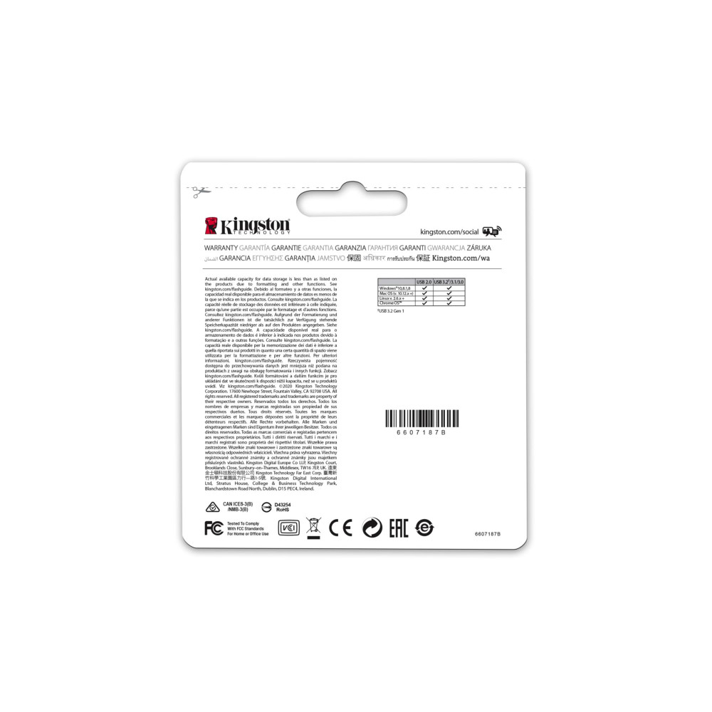 MEMORY DRIVE FLASH USB3.2 128G/MICRO DTMC3G2/128GB KINGSTON