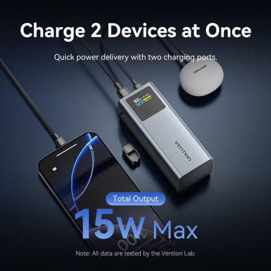 POWER BANK USB 20000MAH 100W/FKCH0 VENTION