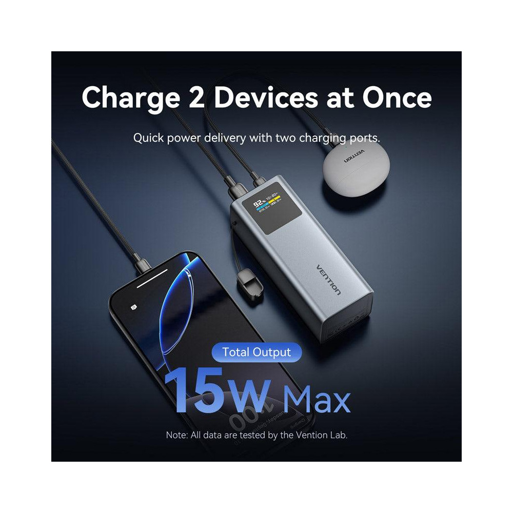 POWER BANK USB 20000MAH 100W/FKCH0 VENTION