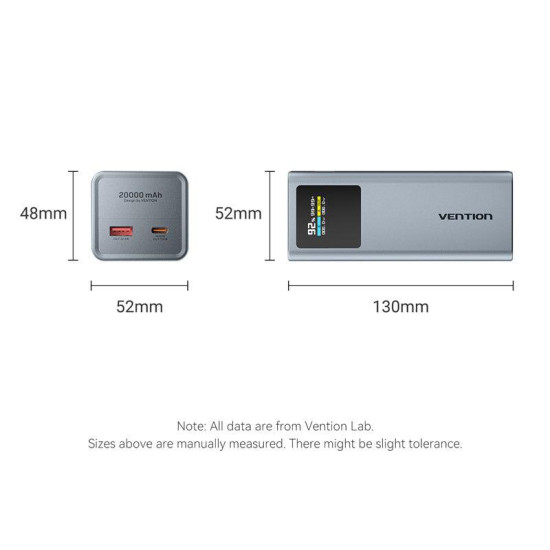 POWER BANK USB 20000MAH 100W/FKCH0 VENTION