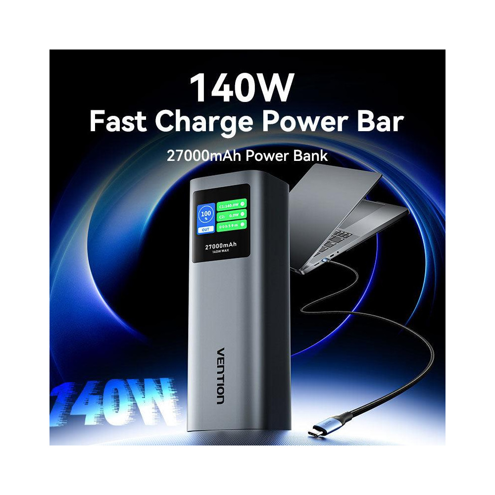 POWER BANK USB 27000MAH 140W/FKEH0 VENTION