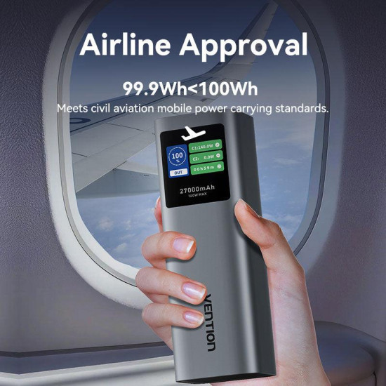 POWER BANK USB 27000MAH 140W/FKEH0 VENTION