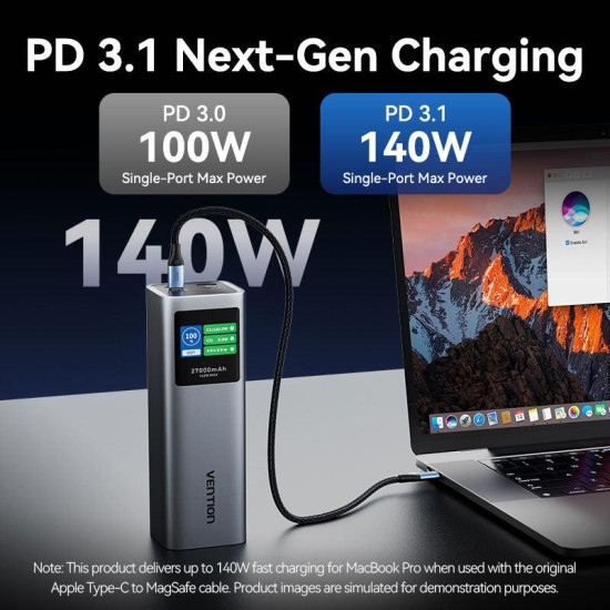 POWER BANK USB 27000MAH 140W/FKEH0 VENTION