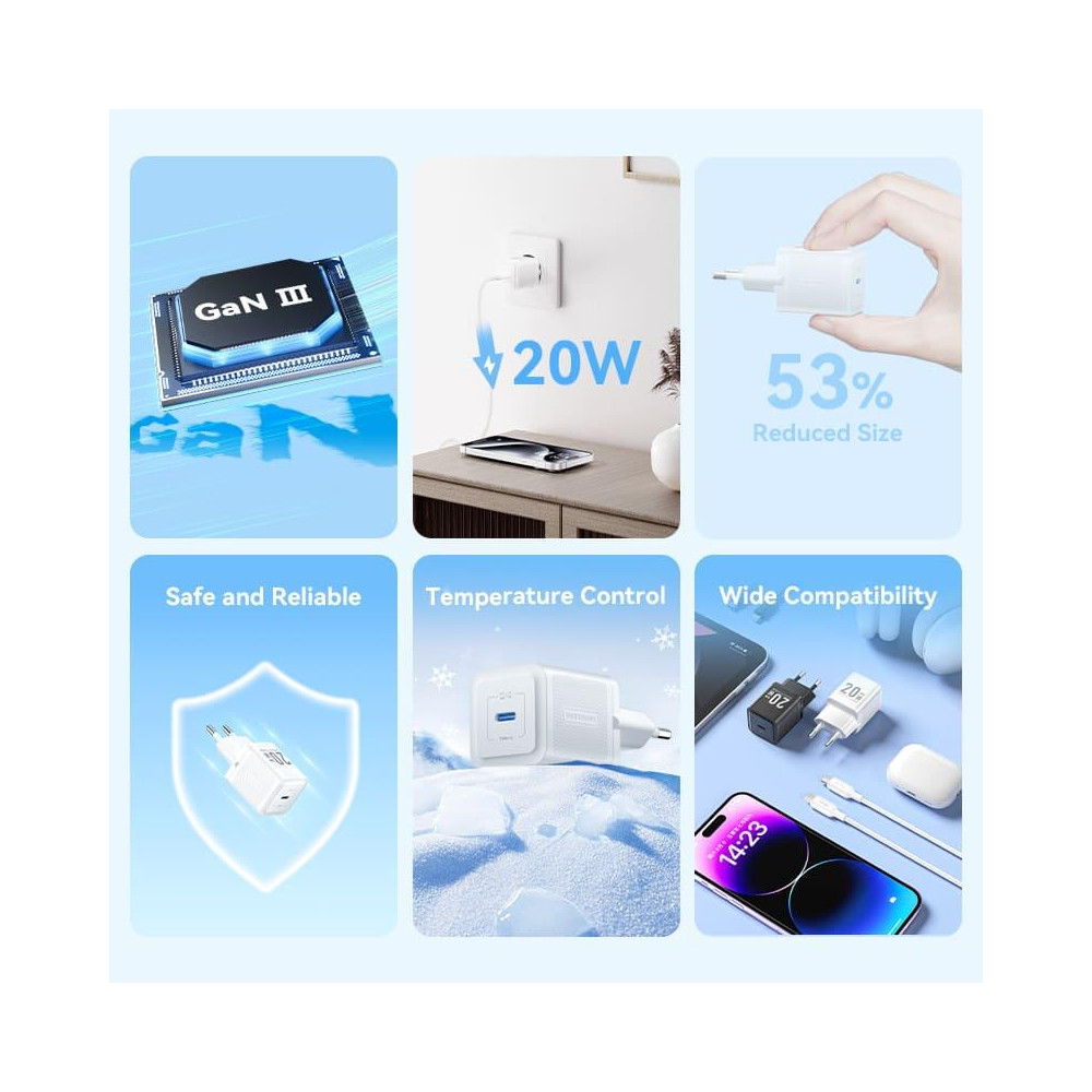 MOBILE CHARGER WALL USB-C/20W TZ-FEPW0-EU-01 VENTION