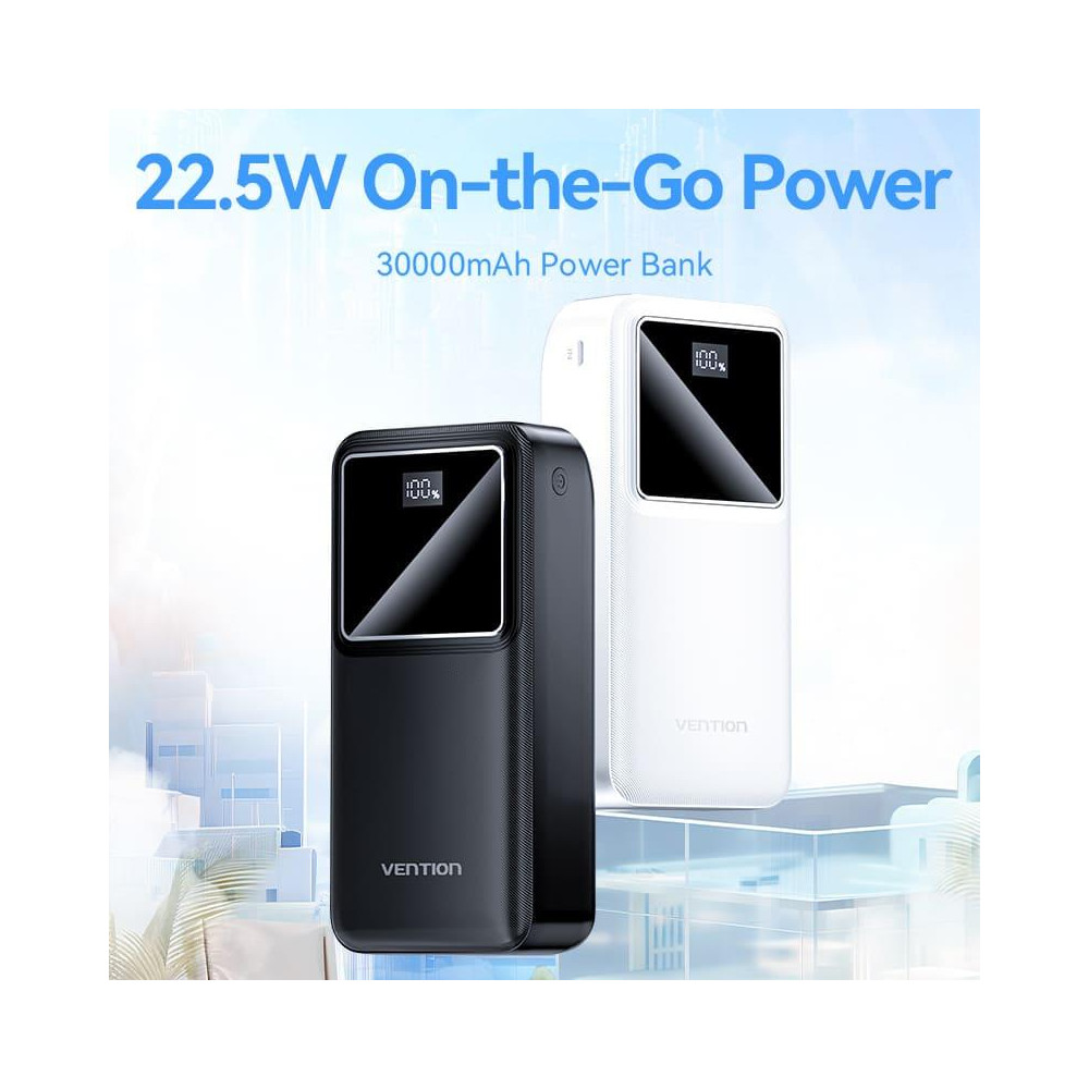 POWER BANK USB 30000MAH 22.5W/BLACK FHMB0 VENTION