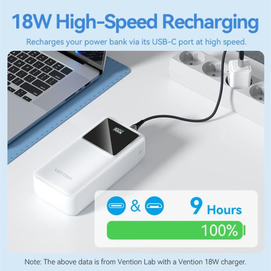 POWER BANK USB 30000MAH 22.5W/BLACK FHMB0 VENTION