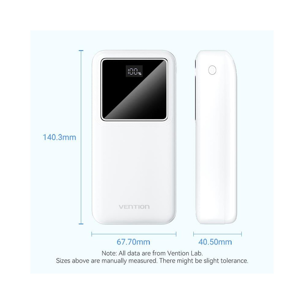 POWER BANK USB 30000MAH 22.5W/BLACK FHMB0 VENTION