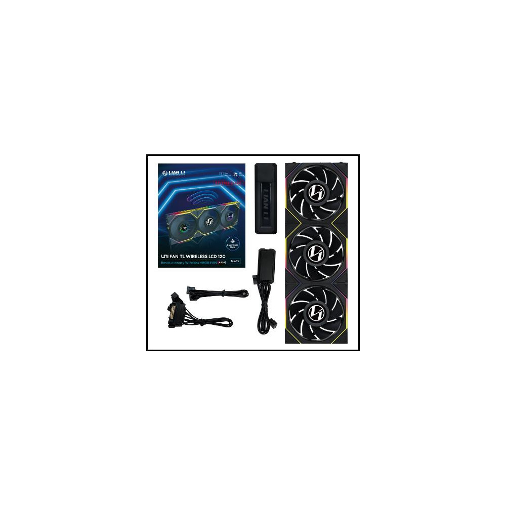 CASE FAN 120MM WRL 3PCS/G99.12RTLLCD1W3B.00 LIAN LI