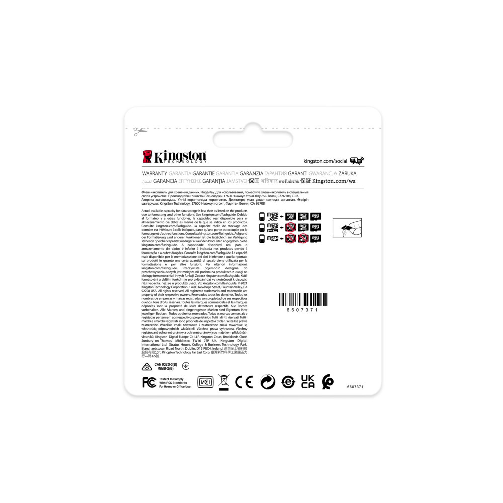 MEMORY MICRO SDHC 16GB UHS-I/W/A SDCIT2/16GB KINGSTON