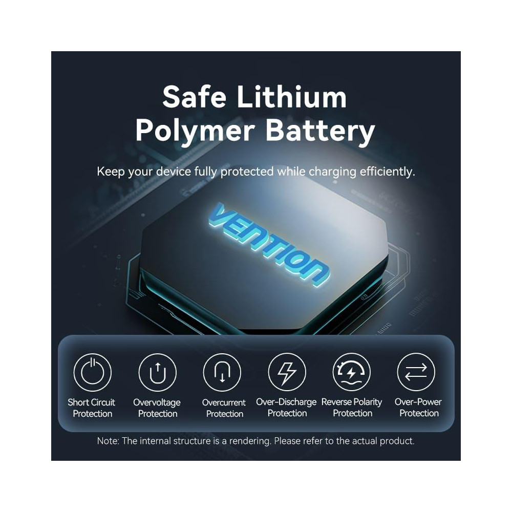 POWER BANK USB 10000MAH 35W/MINI GRAY FHEH0 VENTION