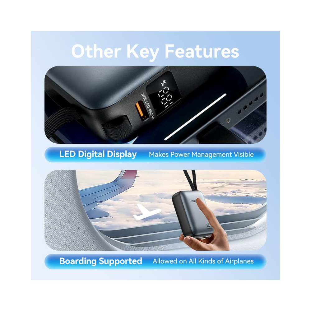 POWER BANK USB 10000MAH 35W/MINI BEIGE FHEN0 VENTION