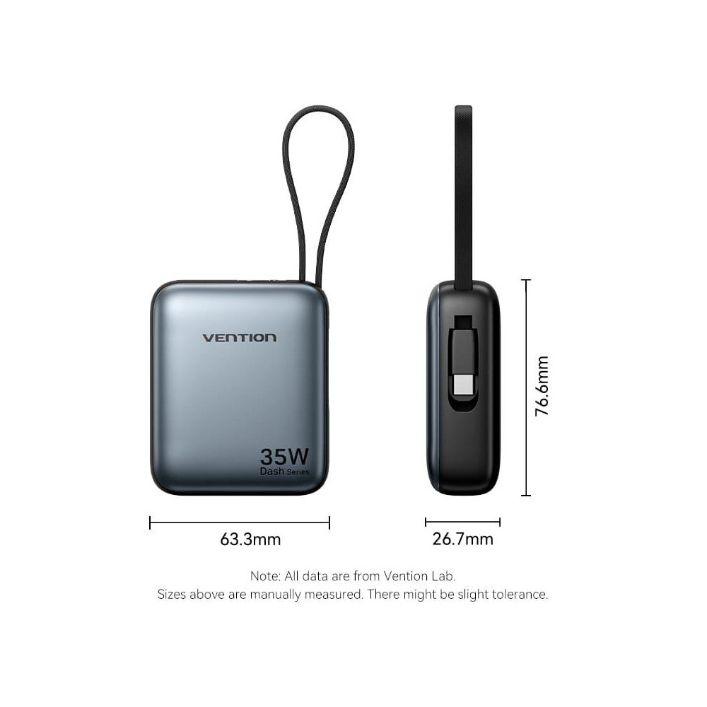 POWER BANK USB 10000MAH 35W/MINI BEIGE FHEN0 VENTION