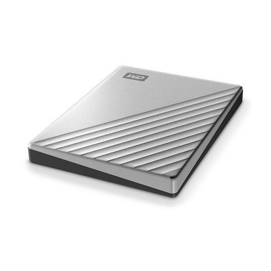 External HDD WESTERN DIGITAL My Passport Ultra 2TB USB 3.0 USB-C Colour Silver WDBC3C0020BSL-WESN