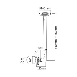 TV SET ACC CEILING MOUNT 10-30/FPMA-C050BLACK NEOMOUNTS
