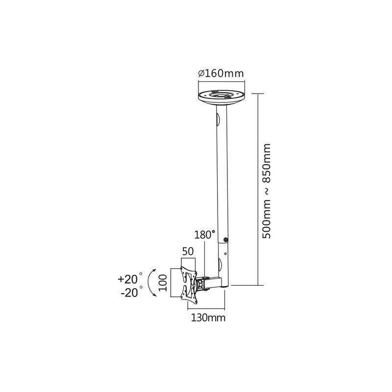 TV SET ACC CEILING MOUNT 10-30/FPMA-C050BLACK NEOMOUNTS