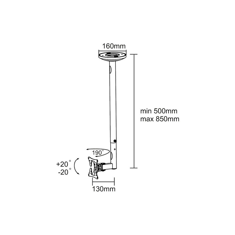 TV SET ACC CEILING MOUNT 10-30/FPMA-C050BLACK NEOMOUNTS