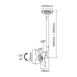 TV SET ACC CEILING MOUNT 10-40/FPMA-C060BLACK NEOMOUNTS