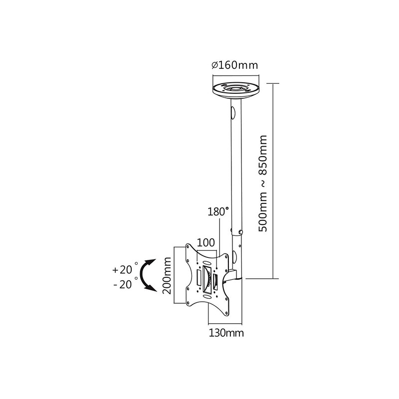 TV SET ACC CEILING MOUNT 10-40/FPMA-C060BLACK NEOMOUNTS