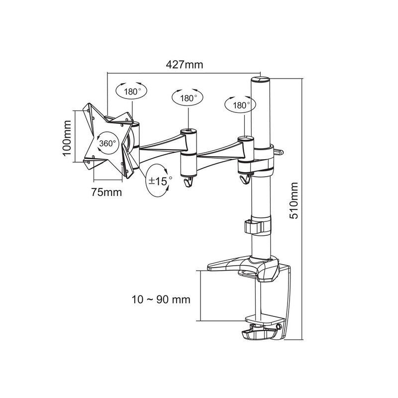 TV SET ACC DESK MOUNT 10-24"/FPMA-D1330SILVER NEOMOUNTS