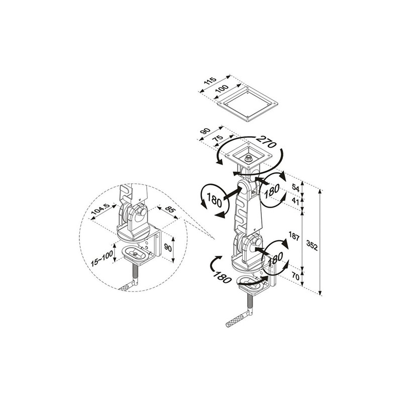 TV SET ACC DESK MOUNT GREY/10-30" FPMA-D400 NEOMOUNTS