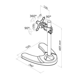 TV SET ACC DESK MOUNT BLACK/10-30" FPMA-D700 NEOMOUNTS