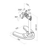 TV SET ACC DESK MOUNT BLACK/10-30" FPMA-D700 NEOMOUNTS