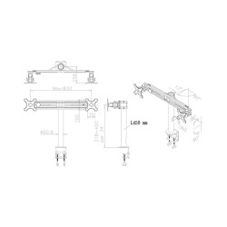 TV SET ACC DESK MOUNT BLACK/19-27" FPMA-D700D NEOMOUNTS
