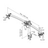 TV SET ACC DESK MOUNT BLACK/19-27" FPMA-D700D3 NEOMOUNTS
