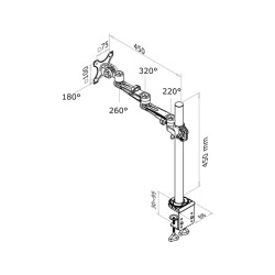 TV SET ACC DESK MOUNT SILVER/10-26" FPMA-D935 NEOMOUNTS