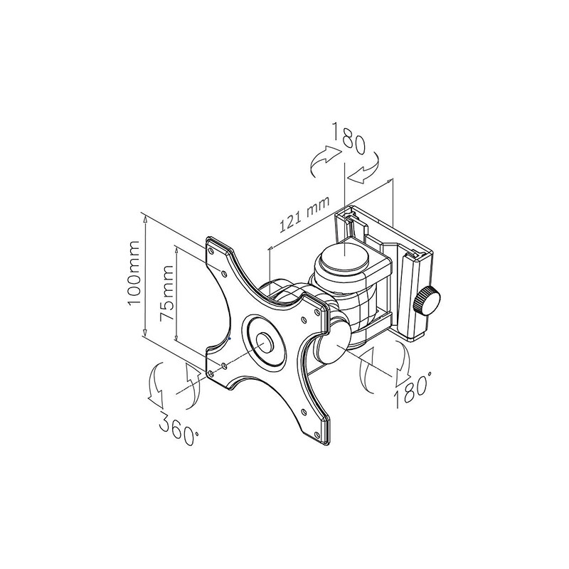TV SET ACC WALL MOUNT 10-27"/FPMA-W250BLACK NEOMOUNTS