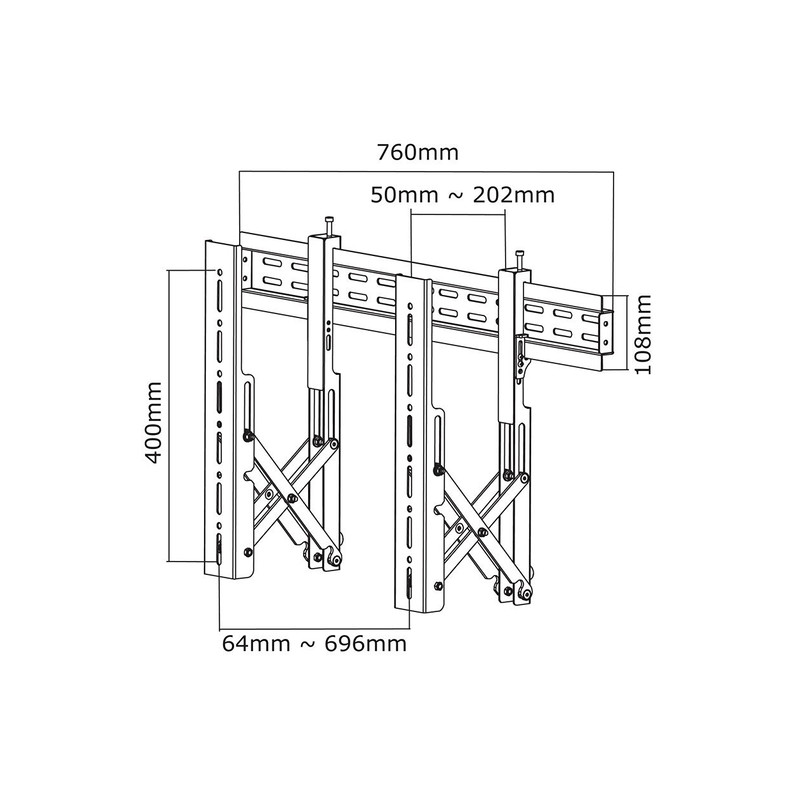 TV SET ACC WALL MOUNT BLACK/LED-VW1000BLACK NEOMOUNTS