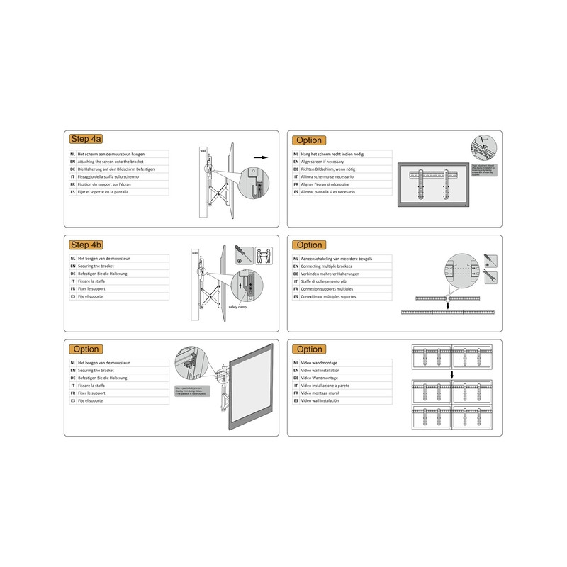 TV SET ACC WALL MOUNT BLACK/LED-VW1000BLACK NEOMOUNTS