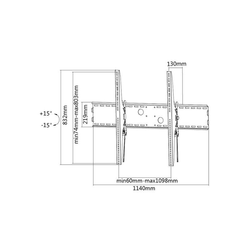 TV SET ACC WALL MOUNT BLACK/60-100" LFD-W2000 NEOMOUNTS