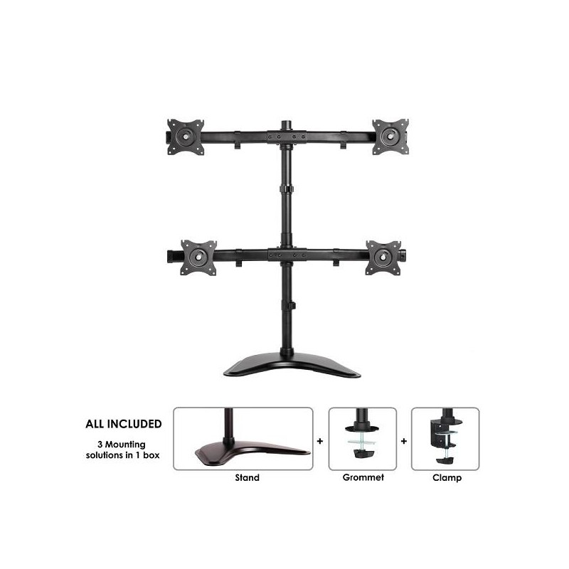 MONITOR ACC DESK MOUNT 10-27"/NM-D335D4BLACK NEOMOUNTS