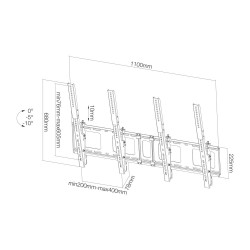 MONITOR ACC WALL MOUNT /MENU/NS-WMB200PBLACK NEOMOUNTS