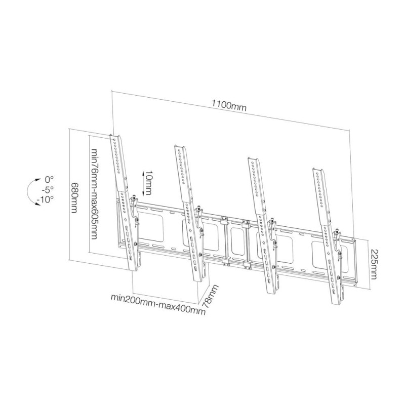 MONITOR ACC WALL MOUNT /MENU/NS-WMB200PBLACK NEOMOUNTS