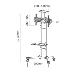 TV SET ACC FLOOR STAND BLACK/32-55" PLASMA-M1700E NEOMOUNTS